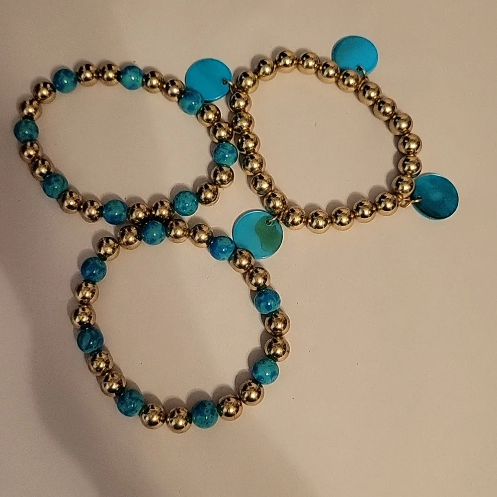 Blue & Gold Bracelet Set
